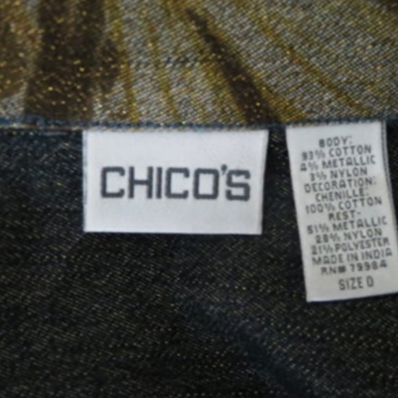 Chicos Leaf Motif Jacket - Picture 4 of 4